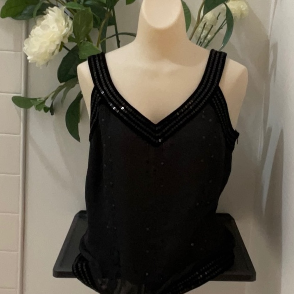 LOFT Elegant Black Sleeveless Top
